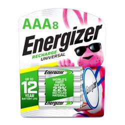 Energizer Recharge Universal Rechargeable AAA Batteries (8 Pack), Triple A Batteries