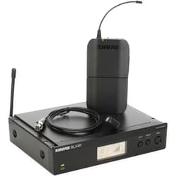 Shure BLX14R/W85 UHF Wireless Microphone System - Perfect for Interviews, Presenting, Theater - 14-Hour Battery Life, 300 ft Range | WL185 Lavalier Mic, Single Channel Rack Mount Receiver | H9 Band