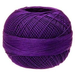 LIZBETH Handy Hands Size 40 Lizbeth Crochet Cotton, Purple Dark