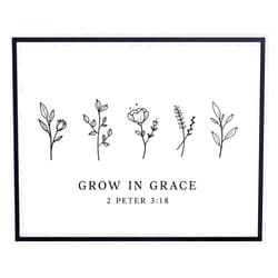 YELLOWBIRD ART & DESIGN Bible Verse Farmhouse Wall Art - Botanical Wall Decor Christian Gifts for Women - Religious Bible Verses Scripture Wall Decor - Psalm, Prayer, Blessing, Faith Boho-chic Line art - God, Jesus Poster