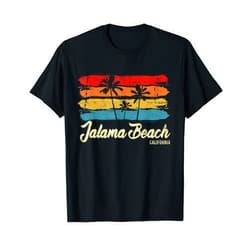 Palms Beach Vintage Apparel & Gifts Vintage Jalama Beach California Palm Trees CA Retro T-Shirt