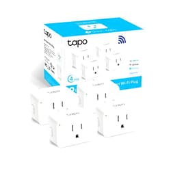 Tapo TP-Link Tapo Smart Plug Mini 15A, Smart Home Wi-Fi Plug, Super Easy Setup, Compatible with Alexa & Google Home, No Hub Required, UL Certified, 2.4G WiFi Only, White, Tapo P105(4-Pack)