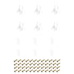 uxcell 12Pcs 90 Degree Plastic Corner Braces, 27x28x27mm Nylon Shelf Right Angle Brackets with Screws for Cabinets, Cupboards (White)