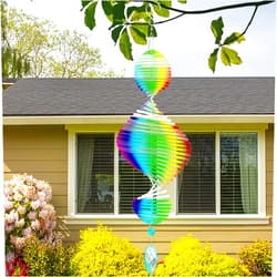 Gustamucho Helix Wind Spinners,Hanging Wind Spinner,Wind Spinners for Yard and Garden,Metal Yard Art,Garden Decor for Outside,Yard Decorations Outdoor,Christmas Decorations Outdoor Yard (Rainbow)