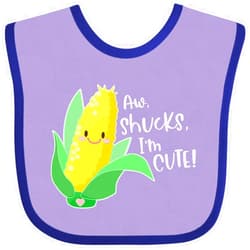 inktastic Aw, Shucks, I'm Cute Corn Humor Baby Bib