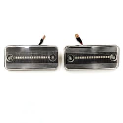 BAKUGO 2Pcs LED Dynamic Flowing Side Marker Light For Iveco Fiat Ducato Citroen Relay Peugeot Boxer Renault Volvo MAN-Clear||No Dynamic