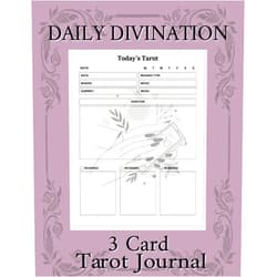 Ms Lunabelle Publishing Daily Divination, 3 Card Tarot Journal: Daily Reflection and Clarity for Beginners and Experienced Readers