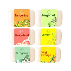 O NATURALS 100% Natural Bar Soap - Assorted 6 PCS Soap Gift Set - Organic Ingredients & Essential Oils - Spa Gifts for Women & Men, Body Wash Soap Bar & Face Soap - Moisturizing Organic Citrus Soap
