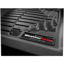 WeatherTech Custom Fit FloorLiners for Ford Super Duty (Crew Cab, Bench Seats) W/Fold Flat Storage - 1st & 2nd Row (441012-1-3), Black