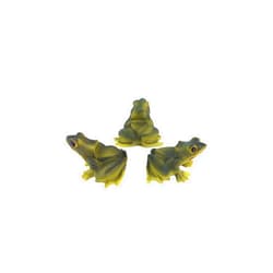 Goodman and Wife Set of 3 Poly Resin Frog Shaped Pot Feet or Planter Risers (Medium Size Frog Shape Each Measures 2.5 inches Long 1.75 inches Tall)