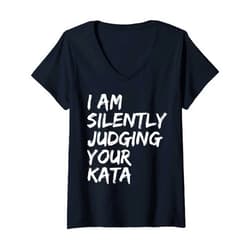 Karate Kata Shotokan Kyokushin Goju Wado Shito Ryu Womens Karate Kata Shotokan Kyokushin Goju Wado Shito Ryu Nanbudo V-Neck T-Shirt