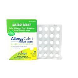 Boiron AllergyCalm Tablets for Relief from Allergy and Hay Fever Symptoms of Sneezing, Runny Nose, and Itchy Eyes or Throat - 60 Count