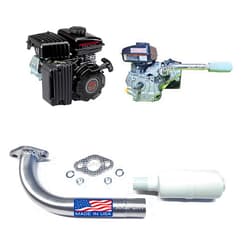 ARSPORT Exhaust With Muffler for: Predator 3HP 79cc from harbor freight, Mini bike or Gokarts!