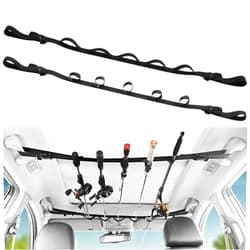 Cosmos 1 Set Vehicle Fishing Rod Holder Car Roof Fishing Pole Rack Strap Fishing Pole Storage Strap for Car, SUV and Vans, 5 Rod Capacity