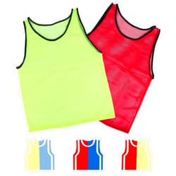 Adorox 12 Pack Adult - Teens Scrimmage Practice Jerseys Team Pinnies Sports Vest Soccer, Football, Basketball, Volleyball (6 Yellow and 6 Red)