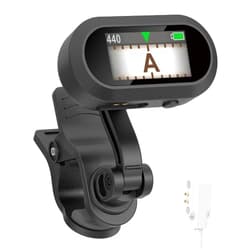 Sondery Clip On Tuner Rechargeable TFT Screen for Guitar Bass Ukulele and Wind Instruments, Headstock Chromatic Tuner Pitch 410-460Hz, Easy to Read in Strong Light, Dual-Rotating Hinges