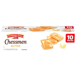Pepperidge Farm Chessmen Butter Cookies, 0.9 Oz Snack Pack, 10 Pk