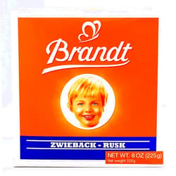 Brandt Zwieback 8 oz each (2 Items Per Order)