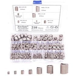 Zovfam Wire Screw Sleeve Thread Repair Inserts Assortment Kit 304 Stainless Steel Metric M3 M4 M5 M6 M8 M10 M12 Wire Thread Inserts Helicoil Thread Repair Kit 210Pcs