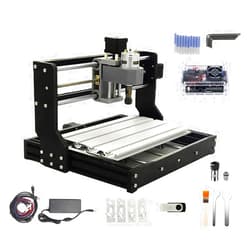 CNCTOPBAOS CNC 3018-PRO Wood Router Kit 3 Axis USB DIY Mini Engraver Milling Engraving Machine Cutter Plastic Acrylic PCB PVC Carving GRBL Control 300x180x45mm