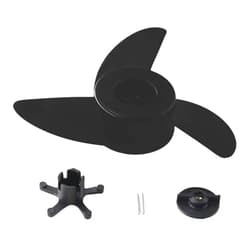 Marsrut Trolling Motor Propellers - 3-Blade Snake Drill Prop Parts Replacement for Boat Electric Outboard, Kayak Water Use | High-Speed Kit Attachment with Mount Nut, Pins, Spanner
