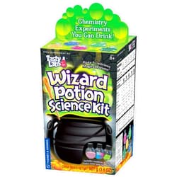 Thames & Kosmos Tasty Labs Wizard Potion Science Kit - Make 5 Magical Potions, Chemistry Experiments Safe to Drink, Includes Cauldron & Wand - Study Reactions, Polymers & More