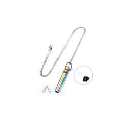 Tanguan Breathing Necklace for Man Woman, Stunning Stainless Steel Breathlace Necklaces Meditation Jewelry Anxiety Stress Relief Whistle Mindful Necklace Calming Down Tool