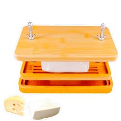 Glowgath Tofu Press,Large Bamboo Tofu Press with Tofu Strainer,Drip Tray and Cheesecloth, BPA Free,Easy to Clean,Easily Remove Water from Silken/Firm/Extra Firm Tofu,Great Gift for Tofu Lover