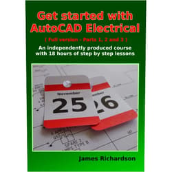 By James Richardson (Author) Get started with AutoCAD Electrical (Full version - Parts 1, 2 and 3): An independently produced course with 18 hours of step by step lessons