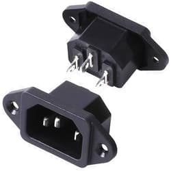 LANZMFG LZ-14-1 Power IEC Inlet Flange Mount 320 C14 10pack