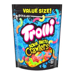 Trolli Sour Brite Crawlers Candy, Sour Gummy Worms, Resealable Bag 28.8 Ounce (Pack of 6)