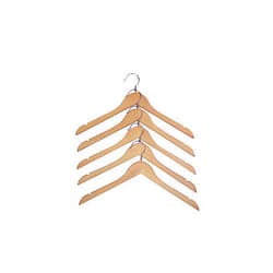 Proman Products Kascade Wooden Hanger with Shoulder Notches, Natural, 50 Piece / Box