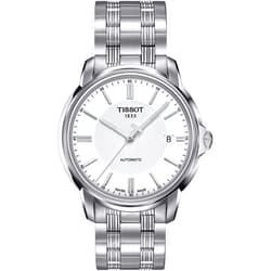 Tissot Mens Automatics III Date 316L Stainless Steel case Swiss Automatic Watch, Grey, Stainless Steel, 19 (T0654071103100)
