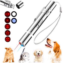 HEYPOMAX Laser Pointer, Red LED Light Pointer Cat Toys for Indoor Cats Dogs, Long Range 3 Modes Lazer Projection Playpen,USB Recharge
