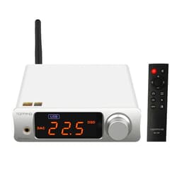 KGUSS Topping DX3pro+ LDAC Headphone Amplifier - ES9038Q2M XU208 NFCA Bluetooth5.0 Audio Decoder USB/Opt/Coax DAC AMP Pre Amplifier with Remote Control (Sliver)