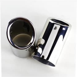 Rilycay Exhaust Tips,Stainless Steel Exhaust Muffler,2 Silver Chrom Exhaust Pipe compatible with VW Jetta MK6 Golf 7