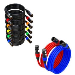 AuxLink XLR Cables 25ft 6 Packs and 10ft 2 Packs Microphone Cable