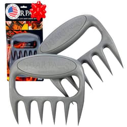 Bear Paws Meat Claws - The Original BBQ Meat Shredder Claws for Pulled Pork, USA Made - Easily Lift, Shred, Pull and Serve Pork, Chicken, Brisket and Turkey - Valentine’s Day Gifts for Men (Gray)