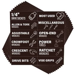 Abudada Toolbox Organization Magnetic Labels - 80 Tool Organizer Icon Labels with Strong Magnets, Toolbox Widget Stickers Accessories - Fits All Brands of Steel Tool Chest Organizer