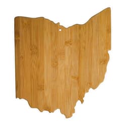 Totally Bamboo Ohio State Shaped Serving & Cutting Board, Natural Bamboo