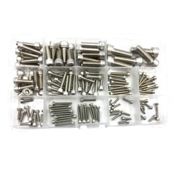 HVAZI 135pcs Metric M2.5 M3 M4 M5 M6 M8 304 Stainless Steel Hex Socket Head Cap Screws Assortment Kit