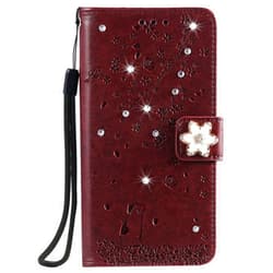 LTLGHYL Wallet Case for iPhone 13/13 Pro/13 Pro Max, Bling Glitter PU Leather Folio Flip Case Cover with Card Slots Kickstand Wrist Strap Shockproof TPU Cases,Brown,13 6.1