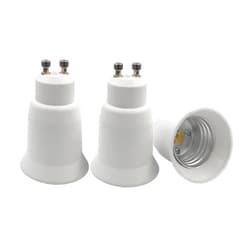 Lightstar 3PCS Gu10 to E26 Adapter, GU10 to Standard Screw in Base E27 Socket Adapter Converter, Heat Resistant Material (GU10 to E26)