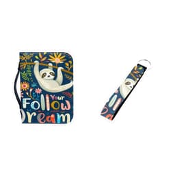 Tomeusey Bible Cover for Men Women Bible Tote Bag with Storage Holder Christian Gifts Bible Cover Key Ring 2 Pcs Set