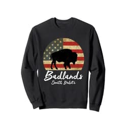 Badlands South Dakota Gift Badlands National Park Retro Vintage South Dakota Hiking Mom Sweatshirt