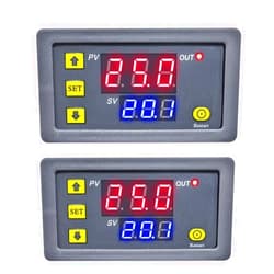 SazkJere 2Pcs Timer Delay Relay Programmable Cycle Timer Switch ON-Off Control LED Digital Display Time Relay Module (DC12V/20A) Gray