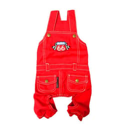 Parisian Pet Dog Clothes Cat Apparel Outfits Route 66 Jumpsuit, M