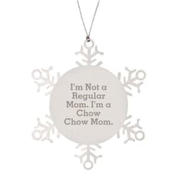 Generic Chow Chow Dog Mom's Sassy Snowflake Ornament Gift for Daughter, Funny Inspirational Christmas Memorable Present from Mom to Daughter, Unique Pet Lover Gifts for Chow Chow Enthusiasts