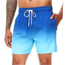 Tyhengta Men's Swim Trunks Quick Dry Bathing Suit Shorts with Zipper Pockets and Mesh Lining