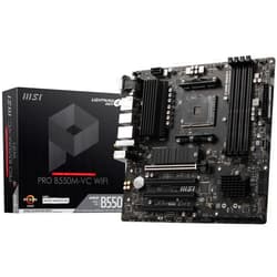 MSI PRO B550M-VC WiFi ProSeries Motherboard (AMD Ryzen 5000 Series, AM4, DDR4, PCIe 4.0, SATA 6Gb/s, M.2, USB 3.2 Gen 2, HDMI/DP, Wi-Fi 6E, Bluetooth 5.2, mATX)